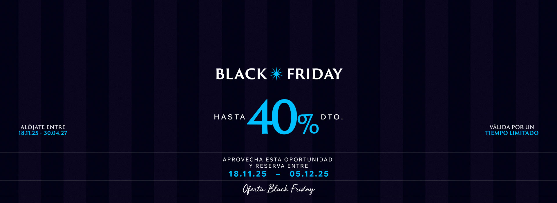 Black Friday en el Hotel Vanilla Garden