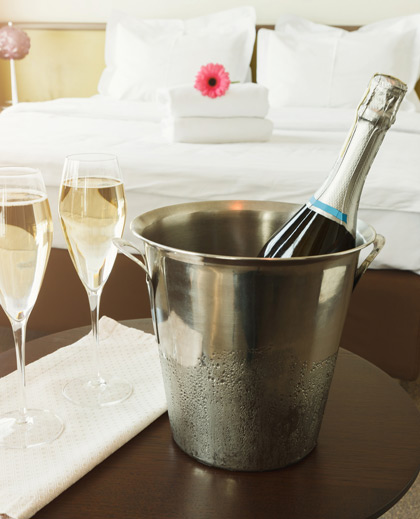 Moet Flasche Willkommenspaket Vanilla Garden